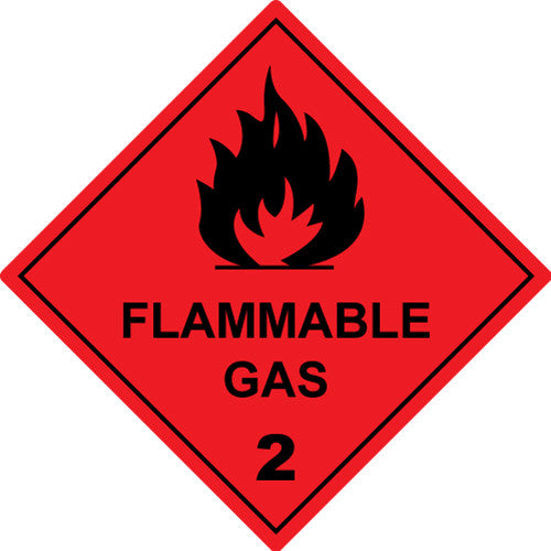 Flammable Gas Class 2 (V1)  - Printed Sticker Decal