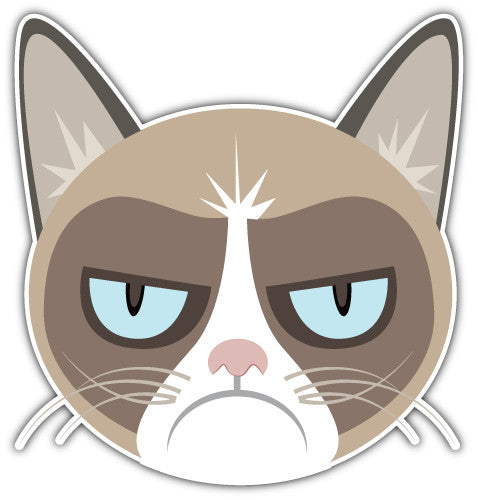 Grumpy Cat (V1)  - Printed Sticker Decal