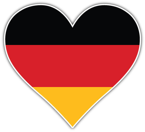 Heart German (V1)  - Printed Sticker Decal