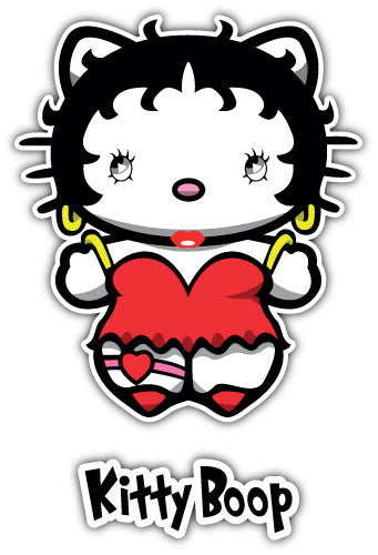 Hello Kitty Betty Boop (V1)  - Printed Sticker Decal