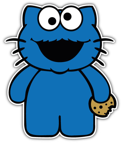 Hello Kitty Cookie Monster (V1)  - Printed Sticker Decal