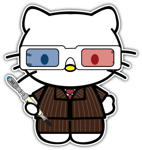 Hello Kitty Doctor Who (V1)  - Printed Sticker Decal