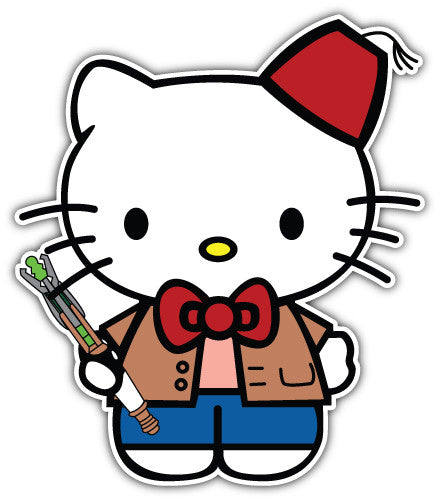 Hello Kitty Doctor Who (V2)  - Printed Sticker Decal