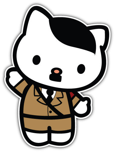 Hello Kitty Hitler (V1)  - Printed Sticker Decal