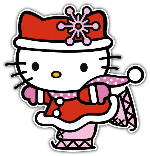 Hello Kitty Ice Skating (V1)  - Printed Sticker Decal