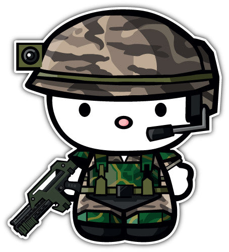 Hello Kitty Marine (V1)  - Printed Sticker Decal