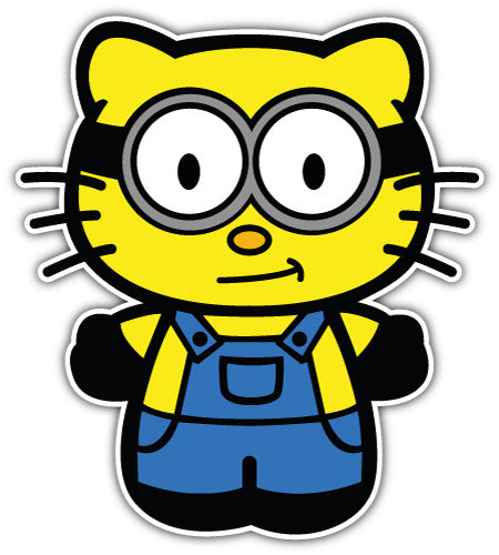 Hello Kitty Minion (V1)  - Printed Sticker Decal