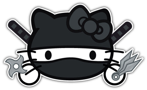 Hello Kitty Ninja (V1)  - Printed Sticker Decal