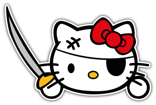 Hello Kitty Pirate (V1)  - Printed Sticker Decal