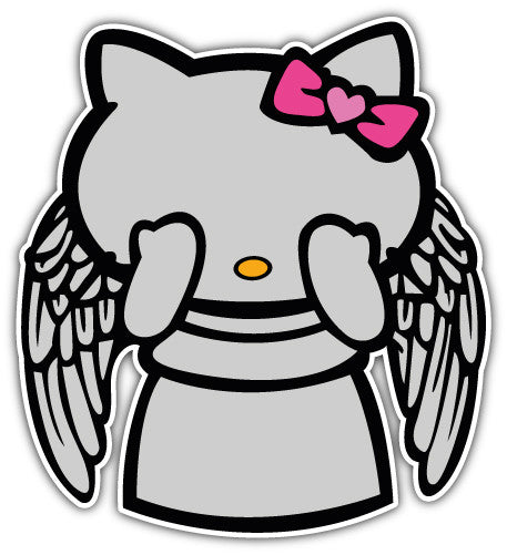 Hello Kitty Weeping Angel (V1)  - Printed Sticker Decal