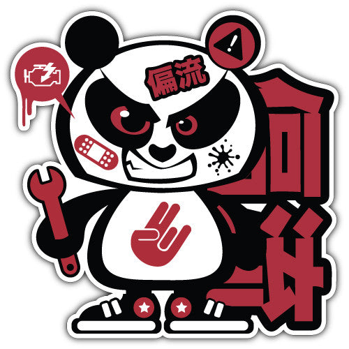 Jdm Drift Panda (V1)  - Printed Sticker Decal