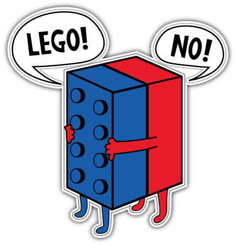 Lego No (V1)  - Printed Sticker Decal