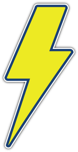 Lightening Bolt (V1)  - Printed Sticker Decal