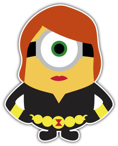 Minion Black Widow (V1)  - Printed Sticker Decal