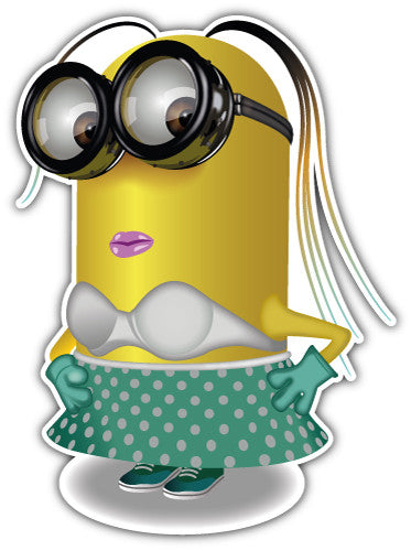 Minion Female (V1)  - Printed Sticker Decal