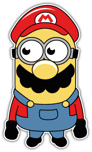 Minion Mario (V1)  - Printed Sticker Decal