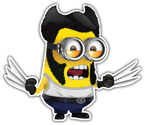 Minion Wolverine (V2)  - Printed Sticker Decal