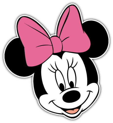 Minnie Mouse Head (V1)  - Printed Sticker Decal