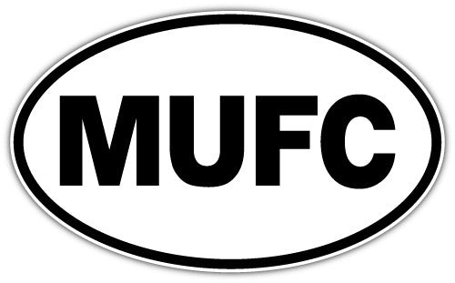 Mufc Oval (V1)  - Printed Sticker Decal