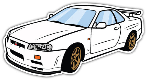 Nissan Skyline R34 (V2)  - Printed Sticker Decal