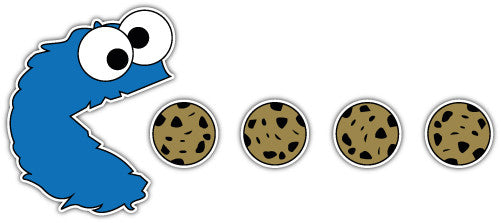 Pacman Cookie Monster (V1)  - Printed Sticker Decal