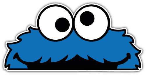 Peeping Cookie Monster (V1)  - Printed Sticker Decal