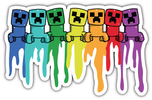 Rainbow Creepers (V1)  - Printed Sticker Decal