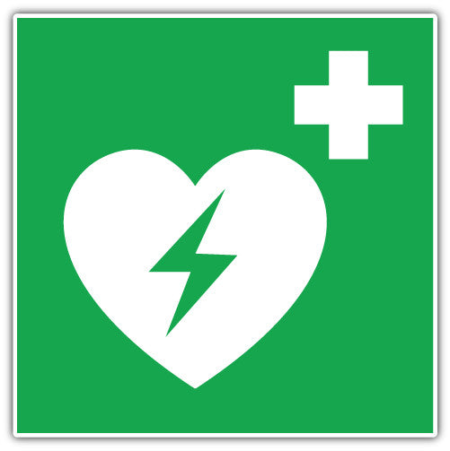 Sign Defibrillator (V1)  - Printed Sticker Decal