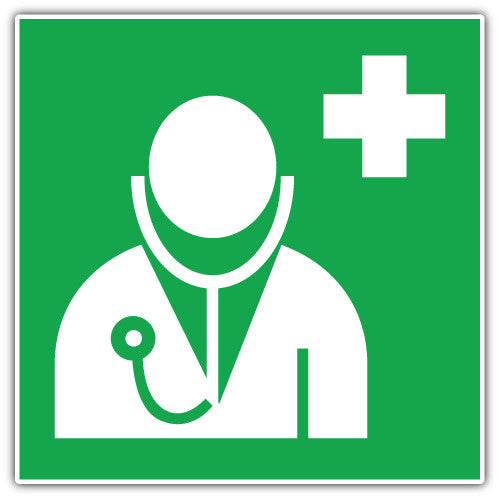 Sign Emergency Doctor (V1)  - Printed Sticker Decal