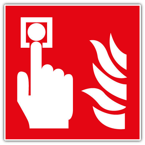 Sign Fire Alarm Call Point (V1)  - Printed Sticker Decal