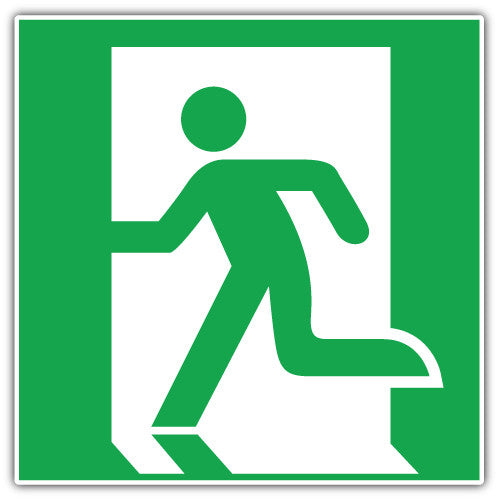 Sign Fire Exit (V1)  - Printed Sticker Decal