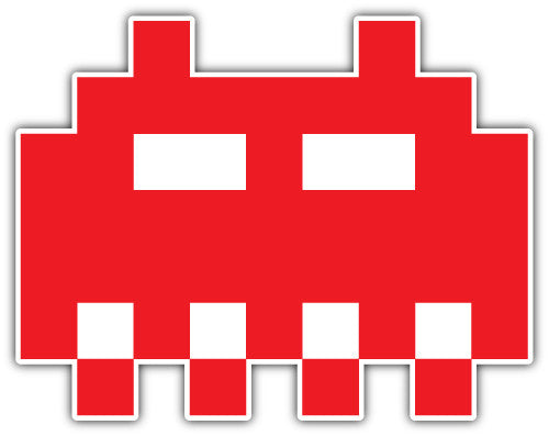 Space Invaders (V10)  - Printed Sticker Decal