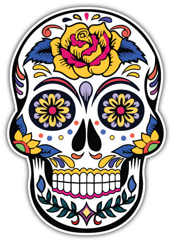 Sugar Skull (V1)  - Printed Sticker Decal