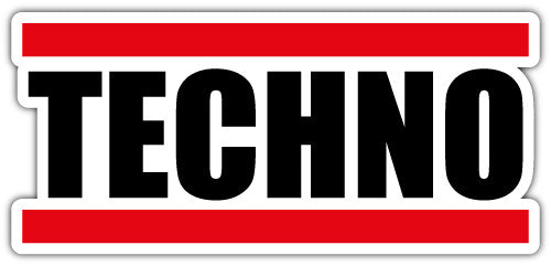 Techno (V1)  - Printed Sticker Decal