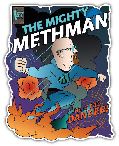 The Mighty Methman (V1)  - Printed Sticker Decal