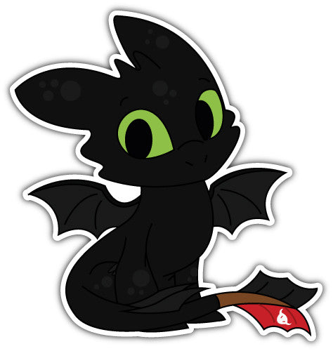 Toothless (V1)  - Printed Sticker Decal