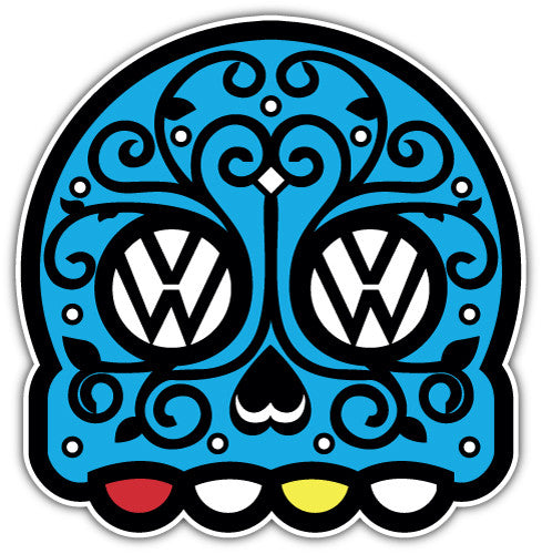 Vw Skull (V1)  - Printed Sticker Decal