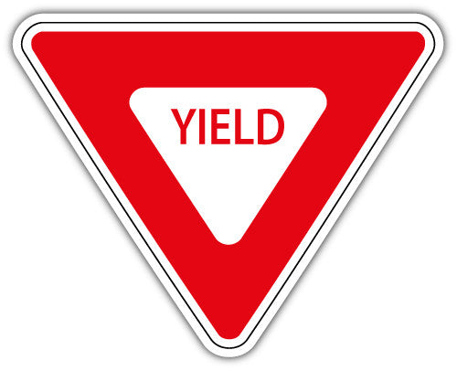 Yield (V1)  - Printed Sticker Decal