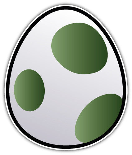 Yoshi Egg (V1)  - Printed Sticker Decal